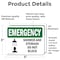 Signmission Shower And Eyewash Do Not Block With Symbol, 5 in W x Rectangle, Vinyl Decal OS-2PACK-EM-D-35-L-10420 - alternate 4